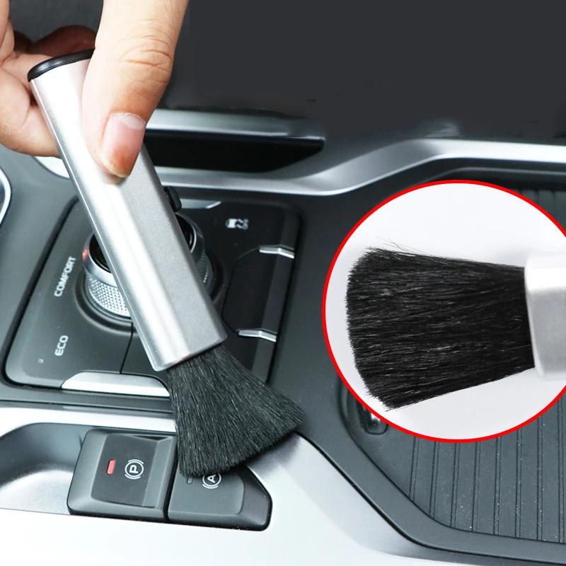 1PC Car Conditioning Air Outlet Brush Retractable Cleaning Brush Computer Keyboard Cleaning Plastic Small Soft Brush